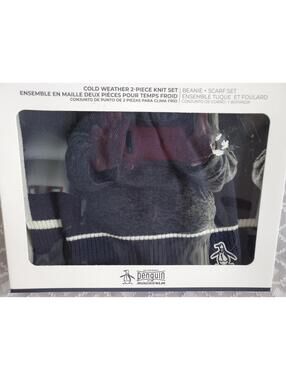 Men's Penquin Hat And Scarf,NWT